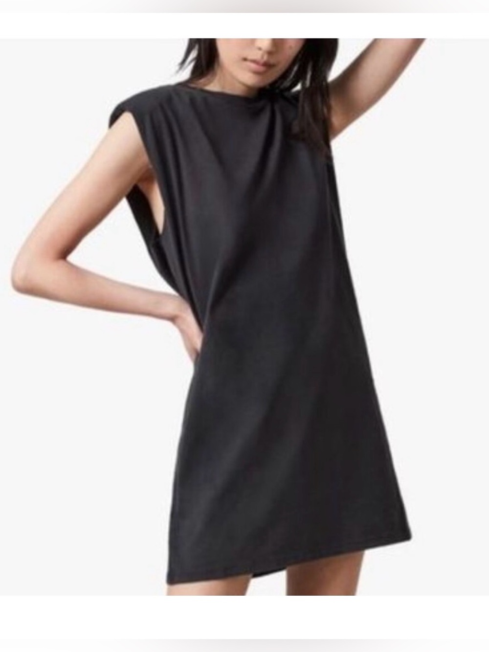 All Saints Coni Tank Dress Small Dark Grey